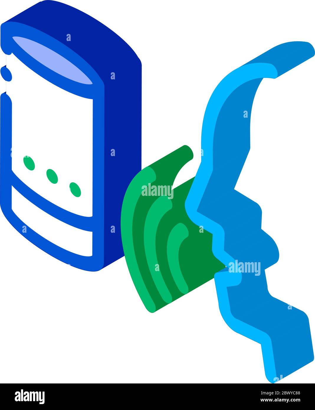 Sound Column Voice Control isometric icon vector illustration Stock ...