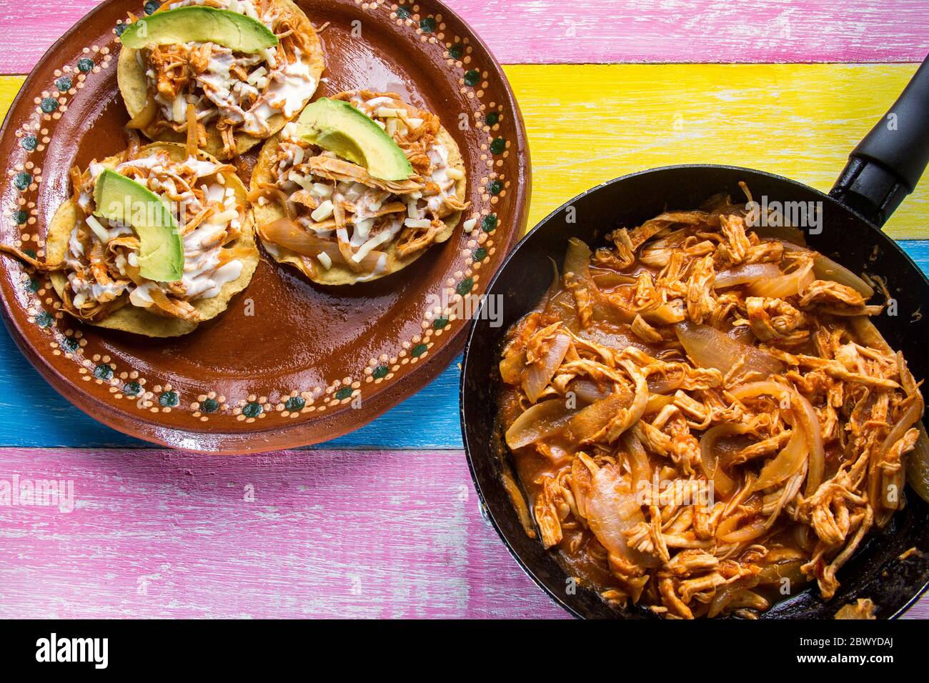 Authentic mexican chicken tinga Stock Photo Alamy