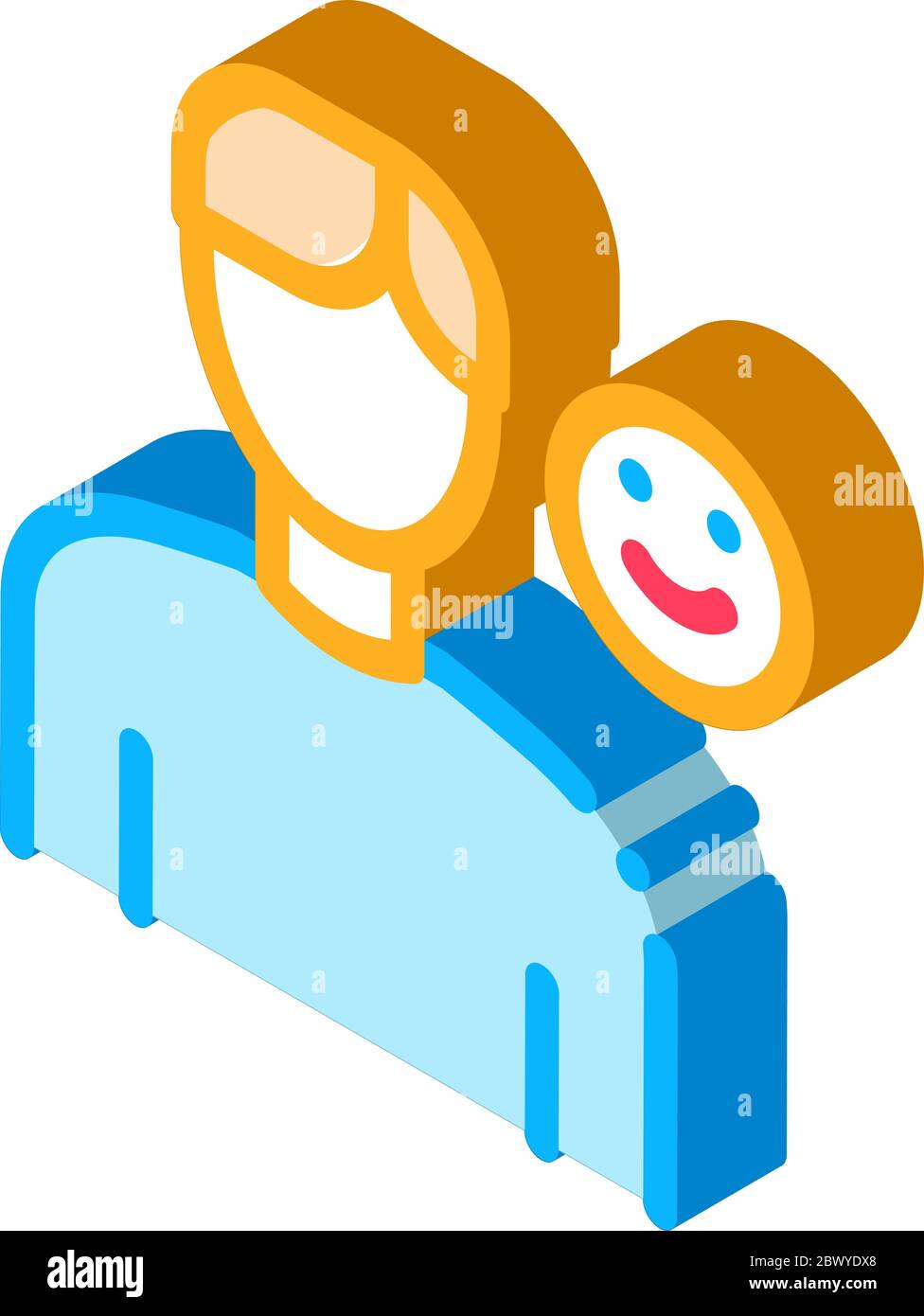 Positive Mood Human Talent isometric icon vector illustration Stock Vector