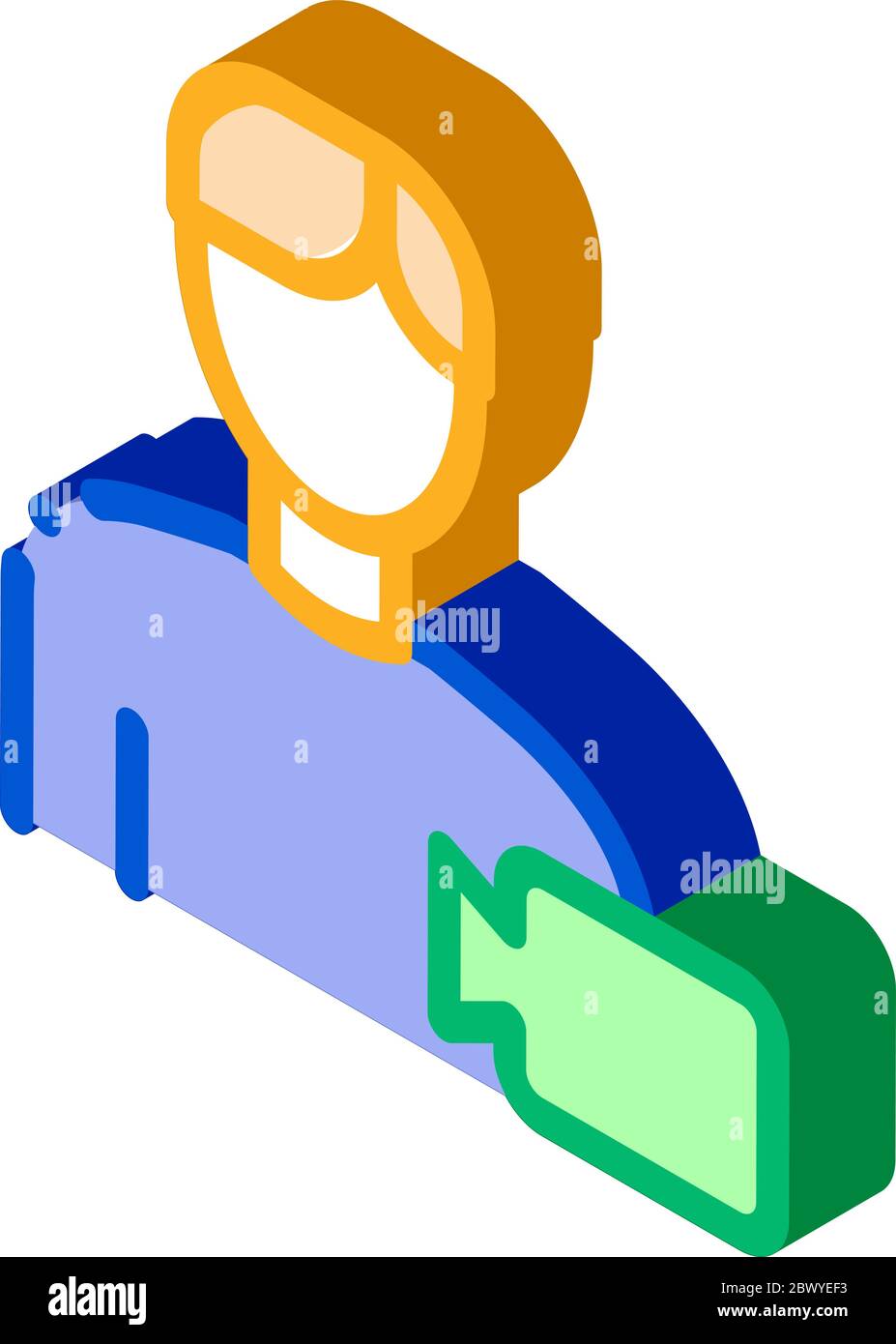 Video Operator Human Talent isometric icon vector illustration Stock Vector