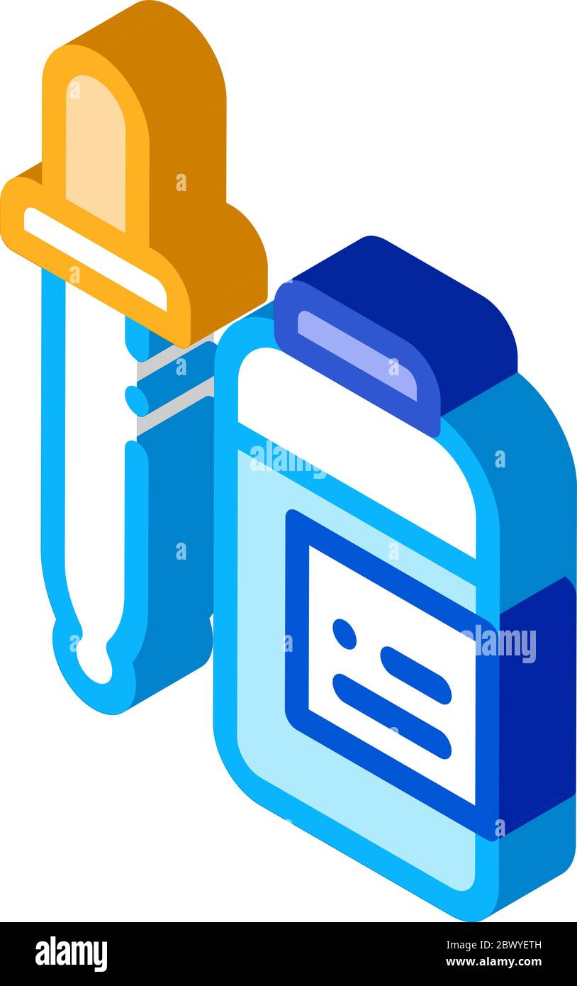 Medicine Dropper Supplements isometric icon vector illustration Stock Vector