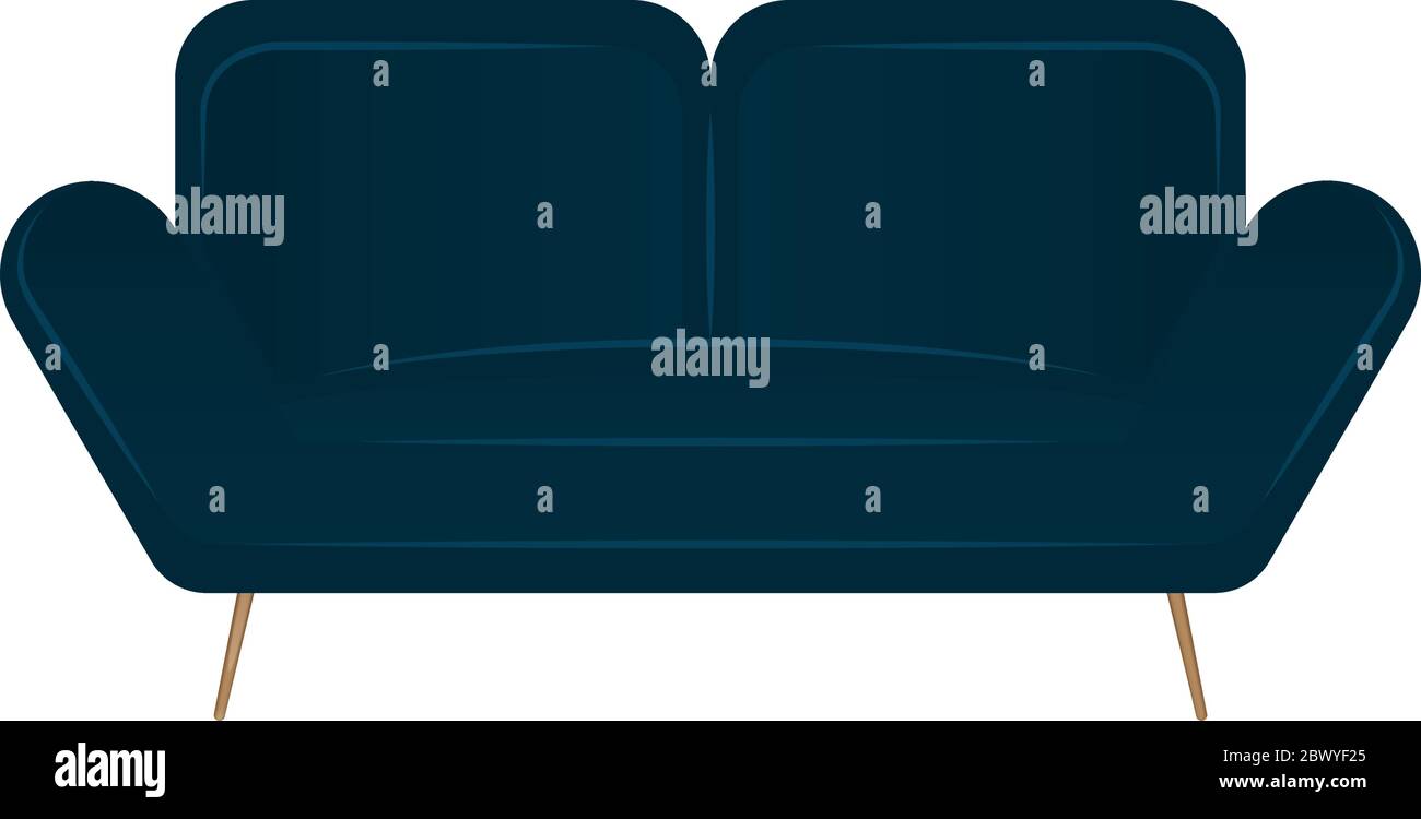 Blue couch Stock Vector Images Alamy
