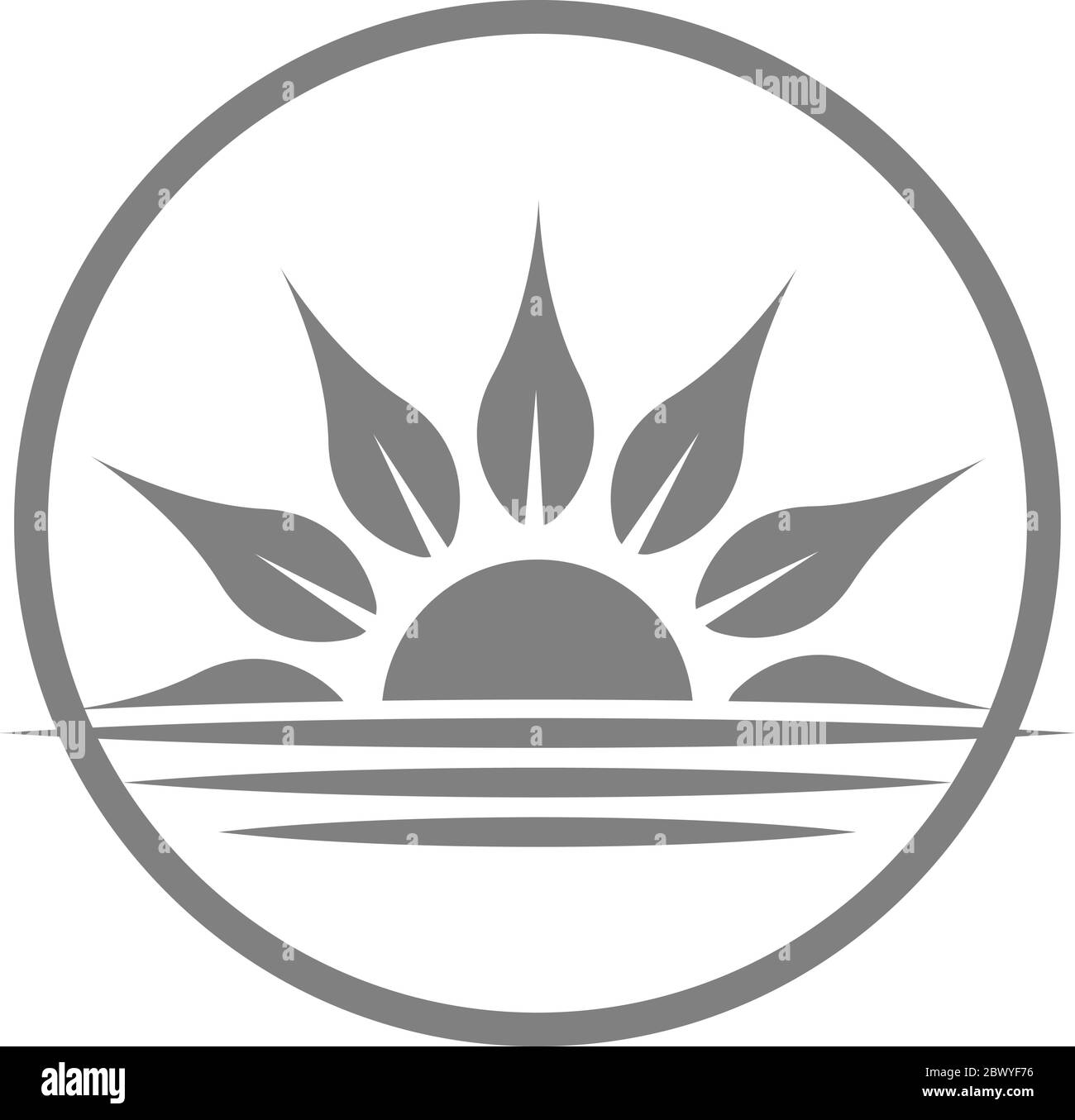 Sun Flower logo icon concept illustration Stock Vector Image & Art - Alamy