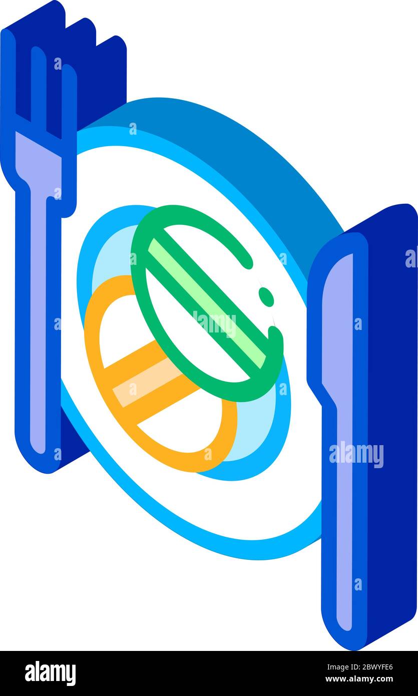 Taking Medication Supplements isometric icon vector illustration Stock Vector