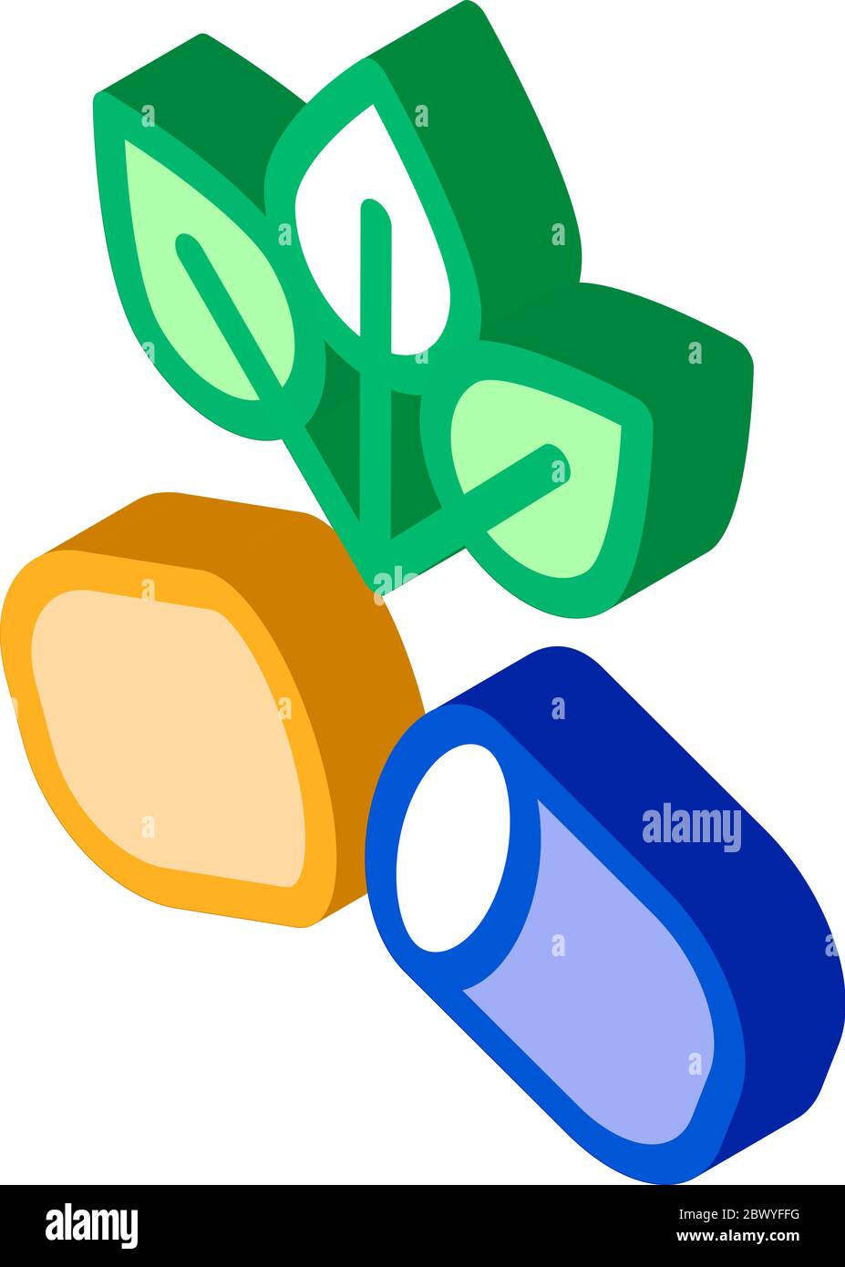 Biocapsule Supplements isometric icon vector illustration Stock Vector