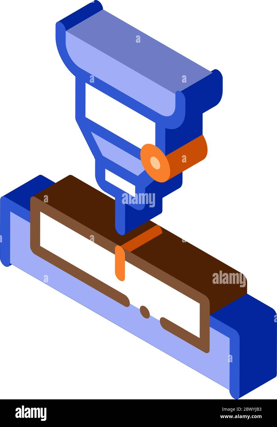 Factory Drilling Metallurgical isometric icon vector illustration Stock Vector