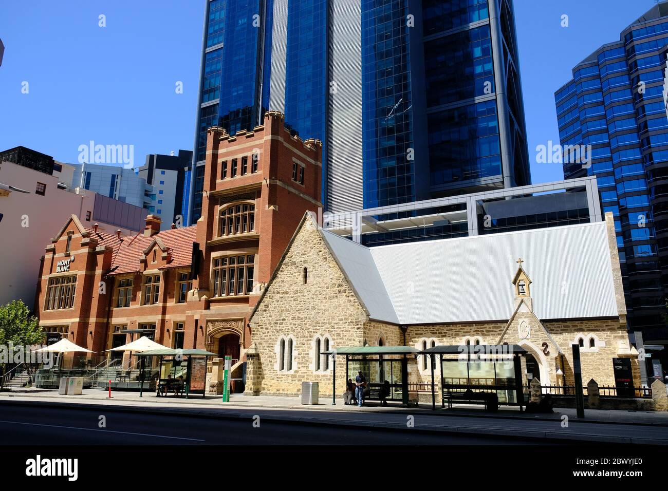 Western Australia Perth - Street photo St Georges Terrace road Stock Photo