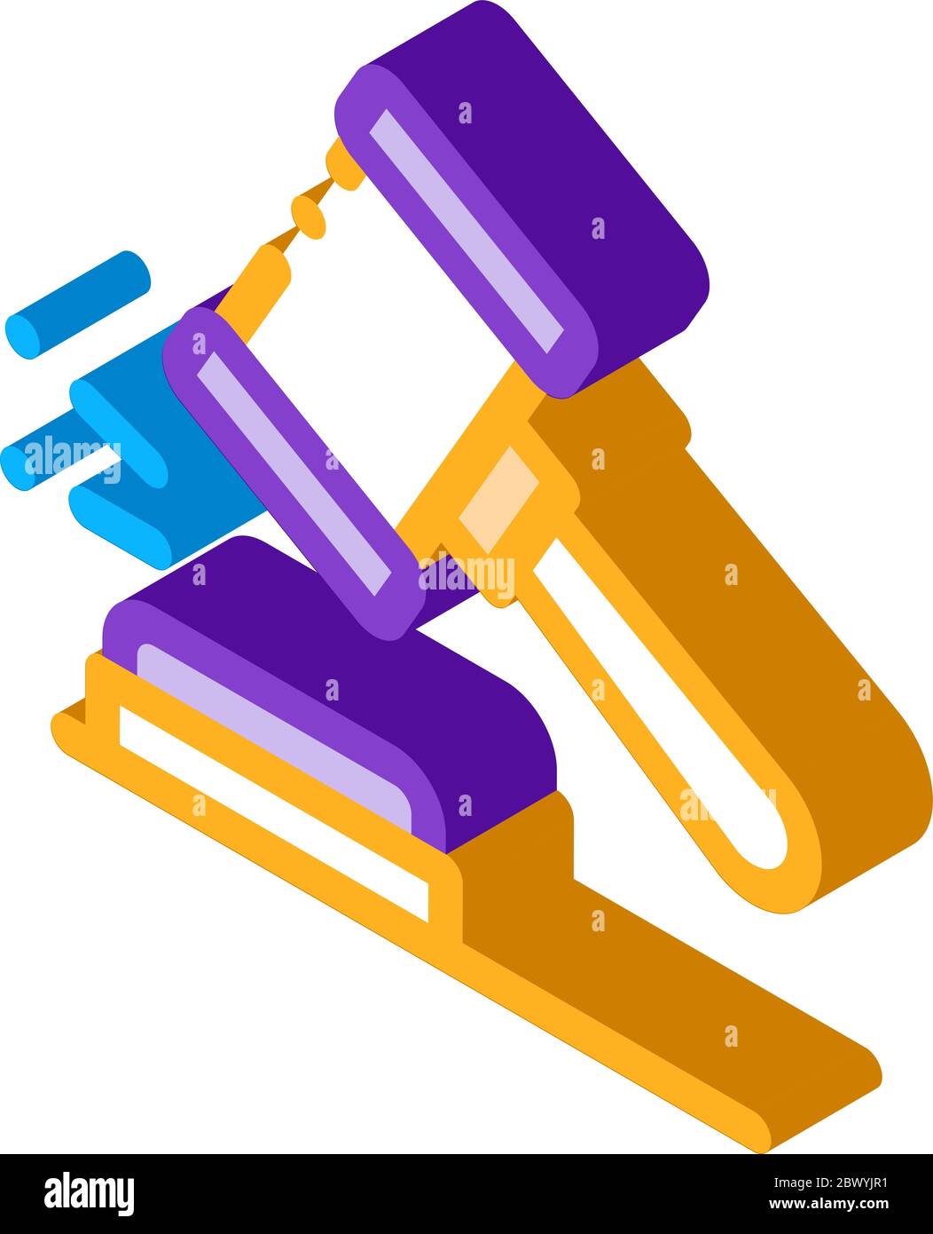 Court Gavel Law And Judgement isometric icon vector illustration Stock