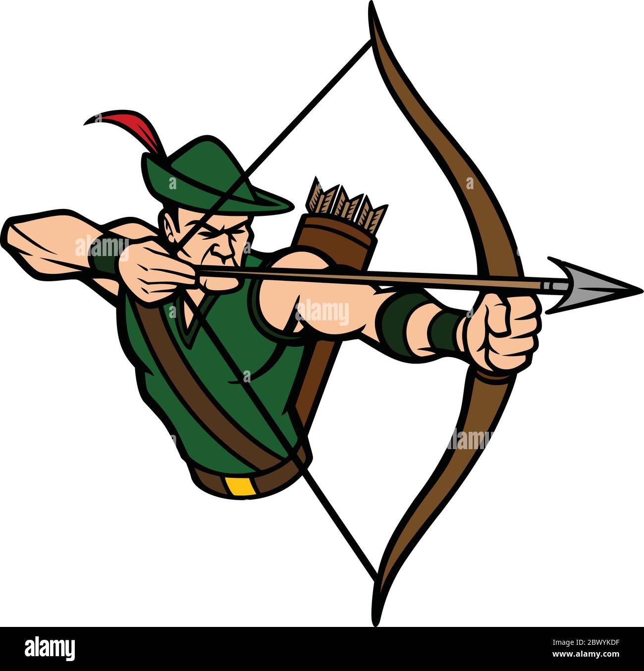 Archer Mascot - A cartoon illustration of an Archer Mascot Stock Vector  Image & Art - Alamy