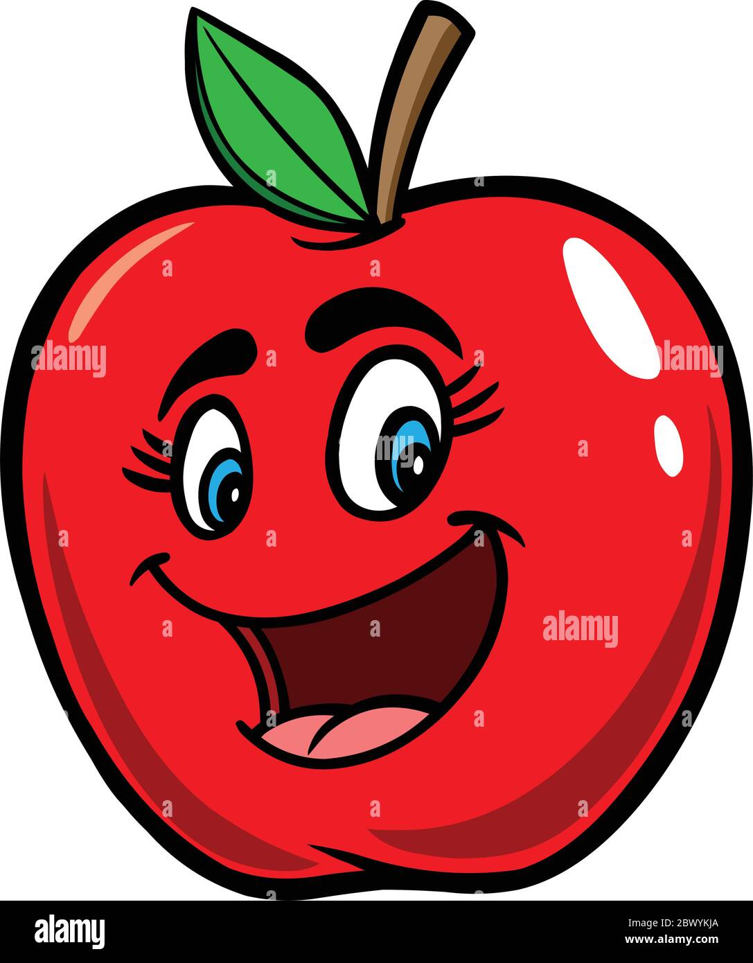 Apple Cartoon - An illustration of an Apple Cartoon Stock Vector Image &  Art - Alamy