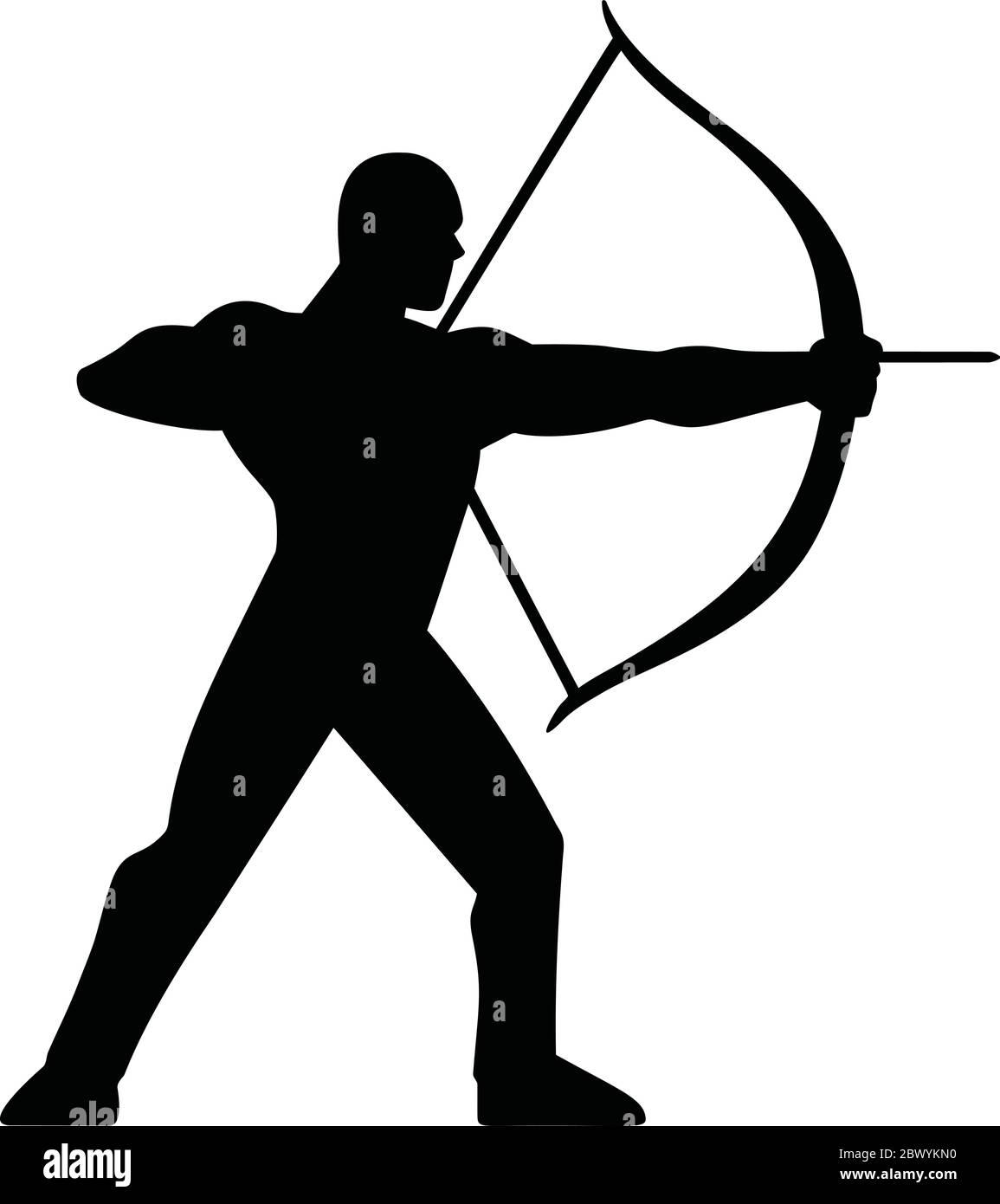 Archery Silhouette A cartoon illustration of an Archery Silhouette