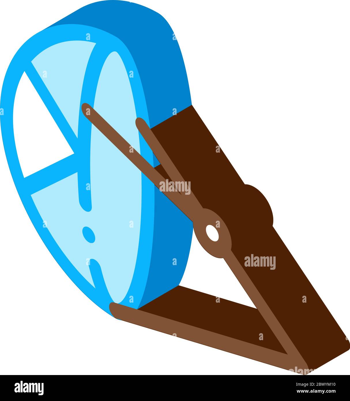 Beach Umbrella Canoeing isometric icon vector illustration Stock Vector