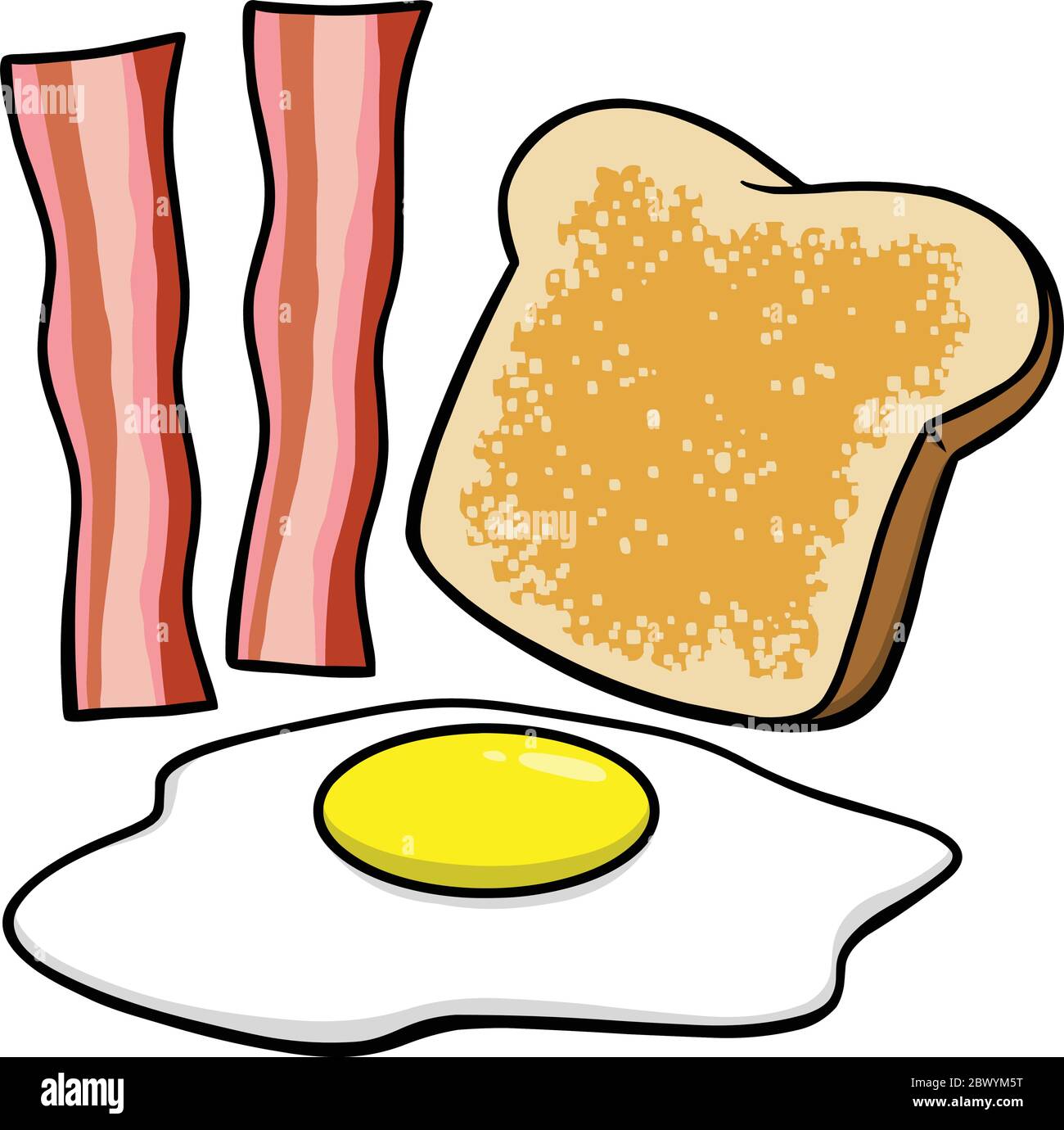 bacon and eggs cartoon