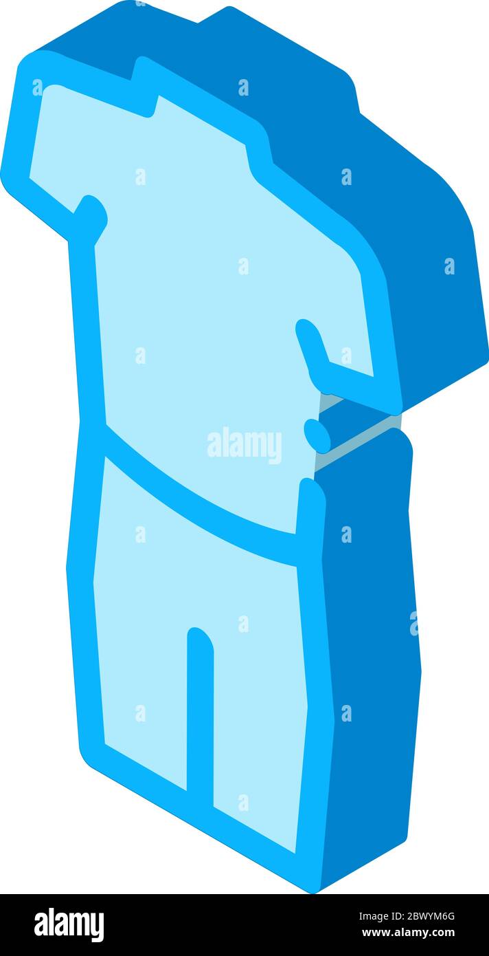 Swimming Suit Canoeing isometric icon vector illustration Stock Vector