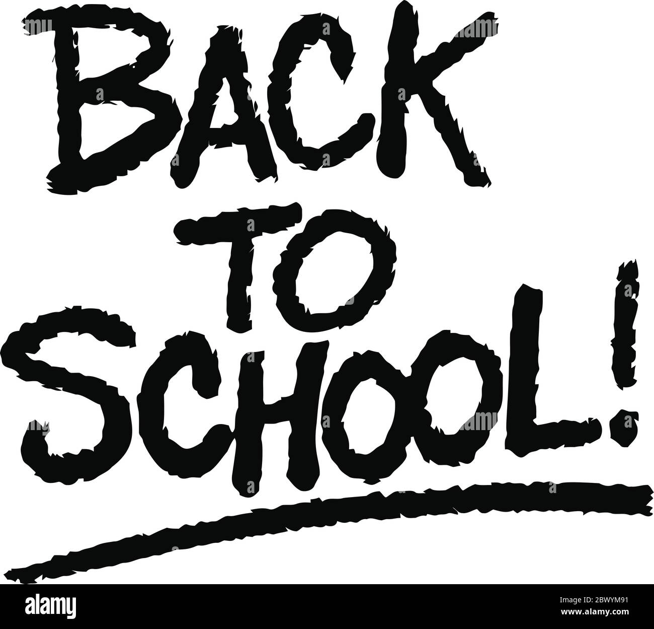 Back to School Text- An Illustration of a Back to School Text. Stock Vector