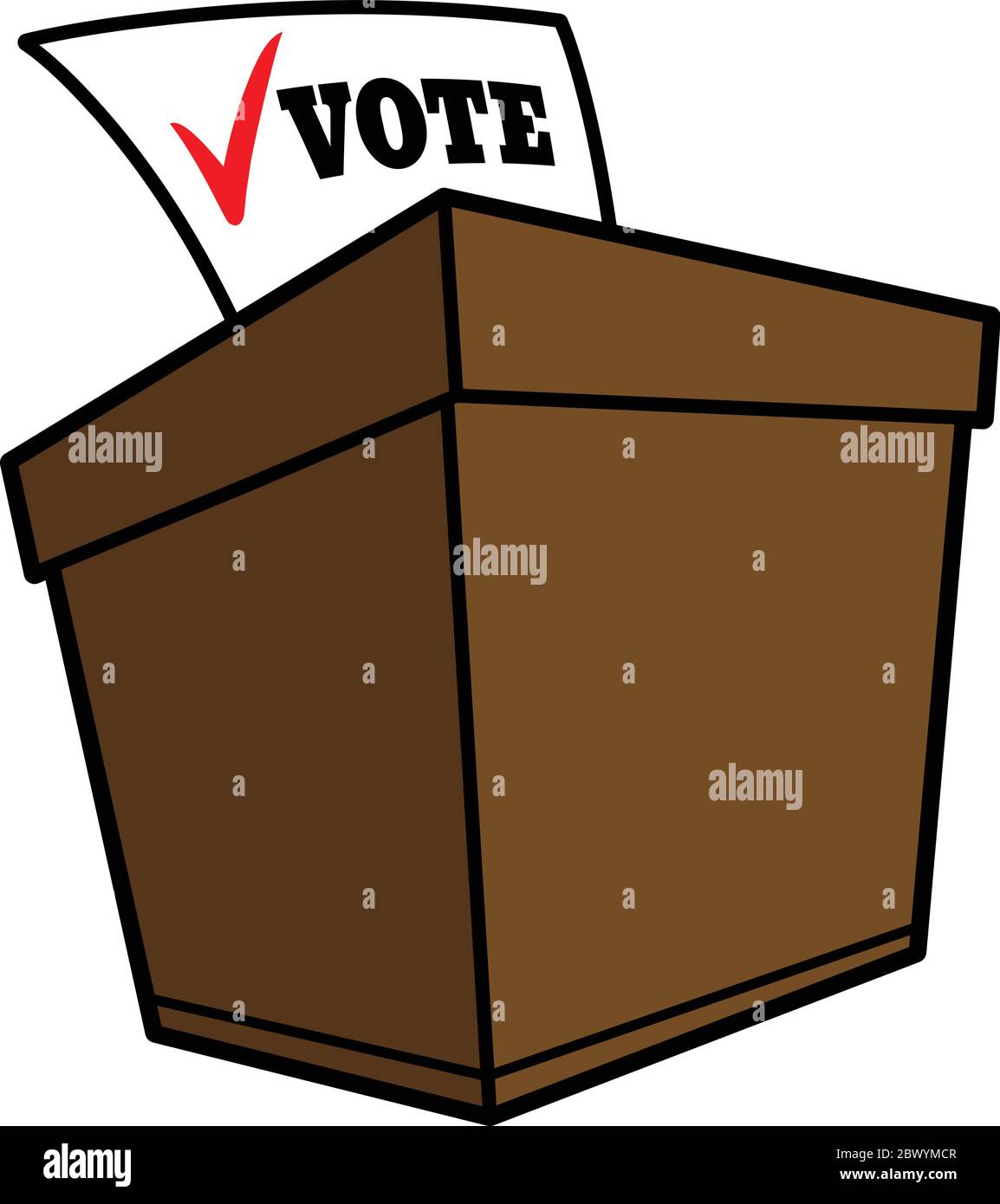 Ballot Box Cartoon An illustration of a Ballot Box Cartoon Stock