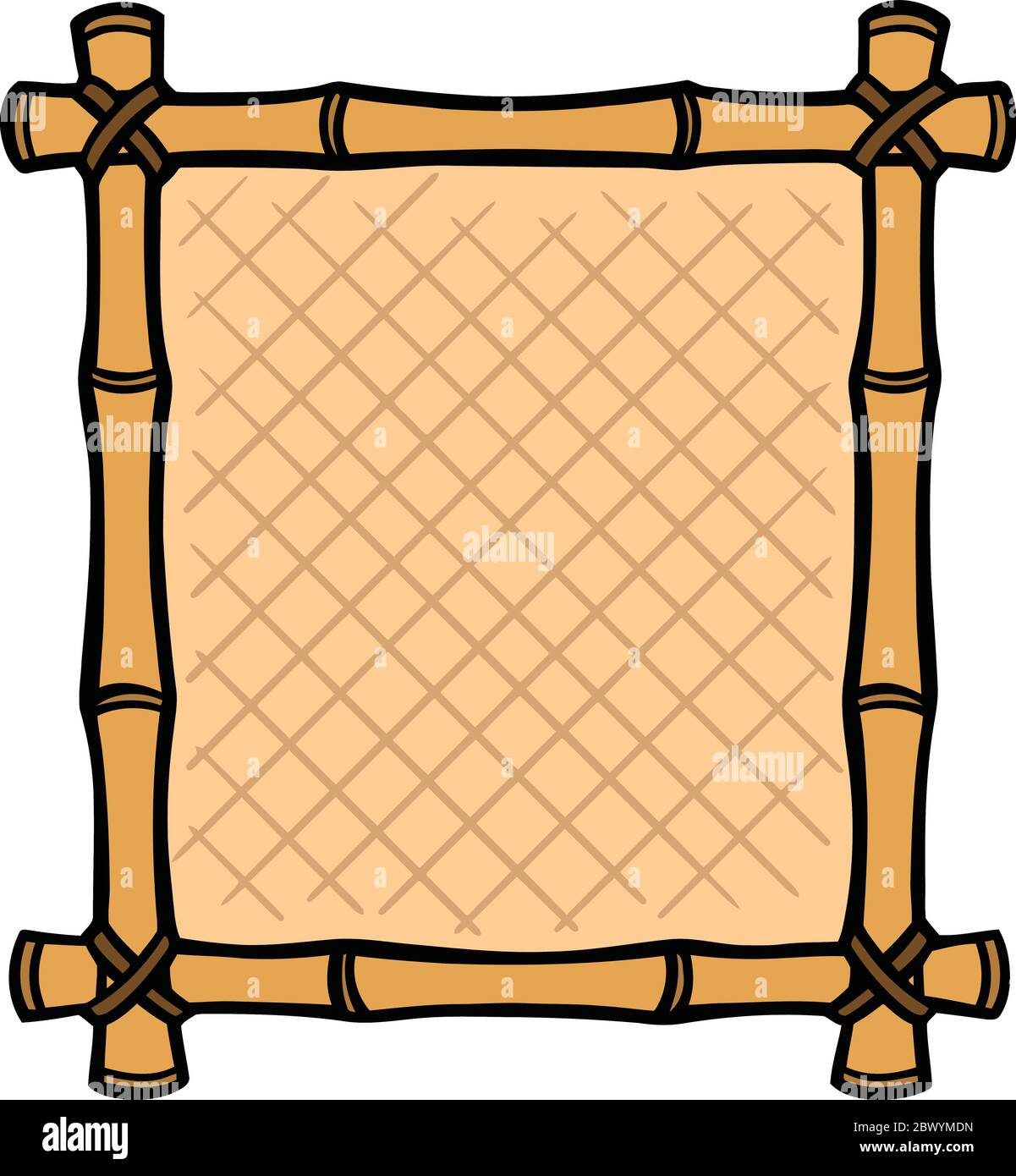 Bamboo Sign- An Illustration of a Bamboo Sign Stock Vector Image & Art