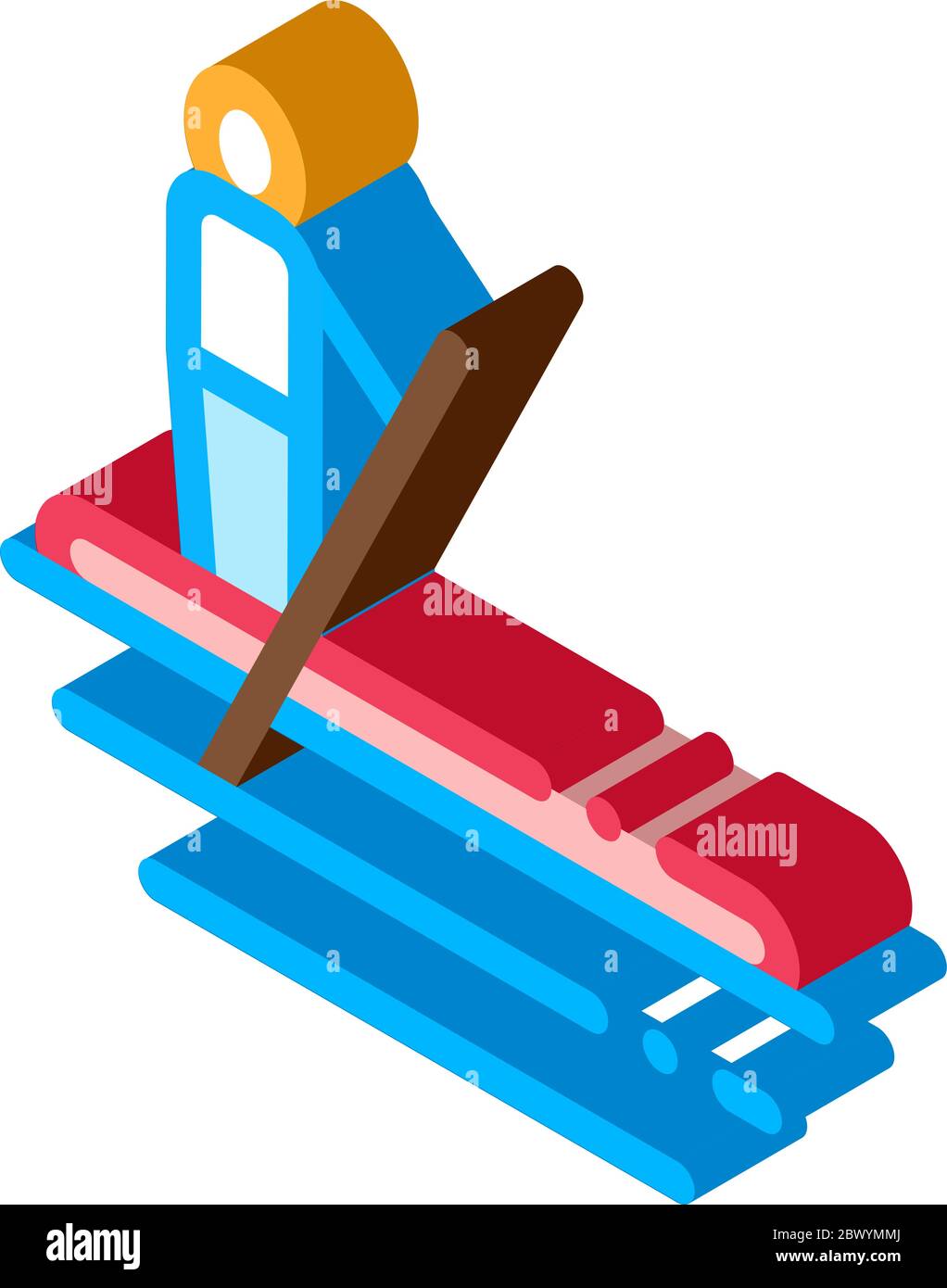 Serfing Canoeing isometric icon vector illustration Stock Vector