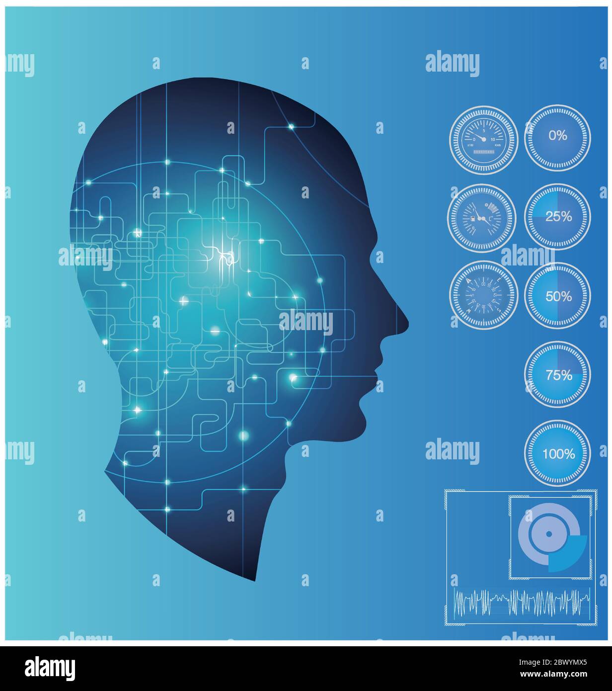 Artificial intelligence,ai,chip,computer,vector,Artificial intelligence ...