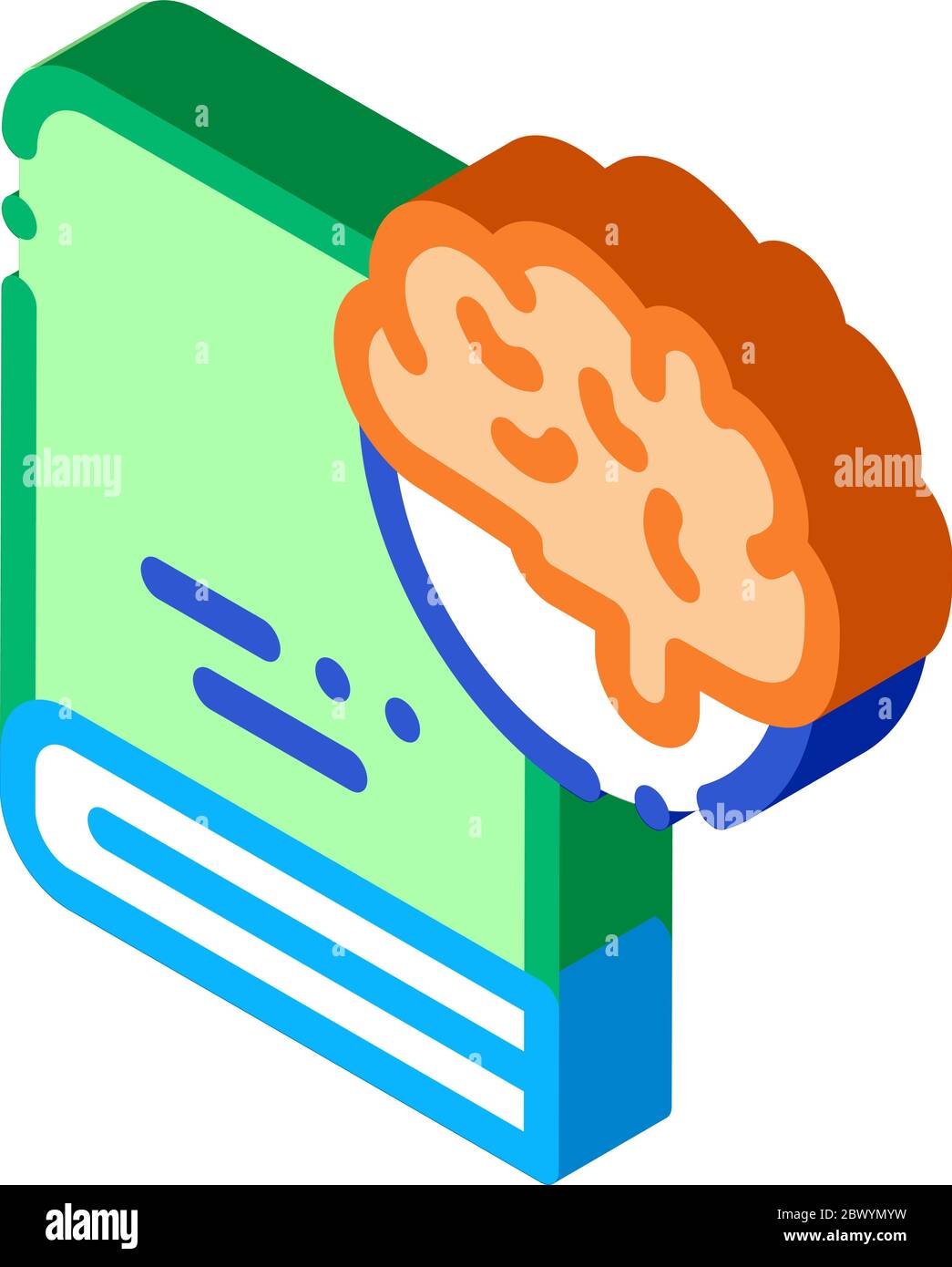 Medical Encyclopedia Biohacking isometric icon vector illustration Stock Vector