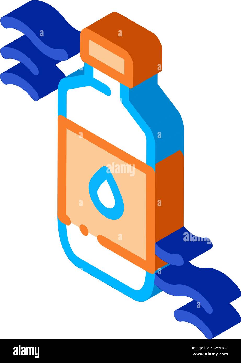 Medicine Bottle Biohacking isometric icon vector illustration Stock Vector