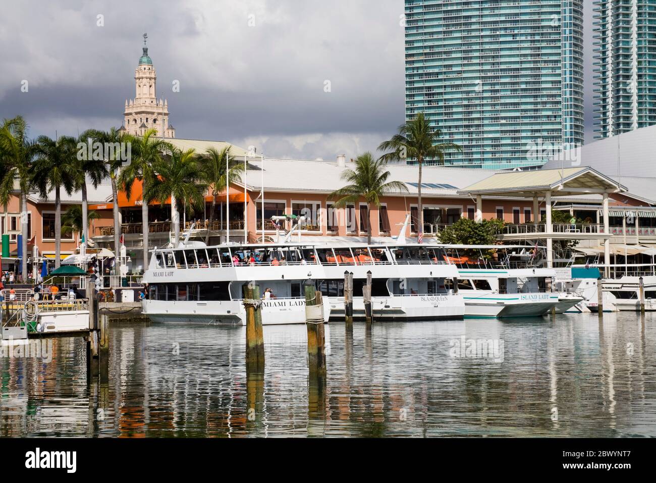 Bayside Marketplace & Marina, Miami, Florida, USA Stock Photo