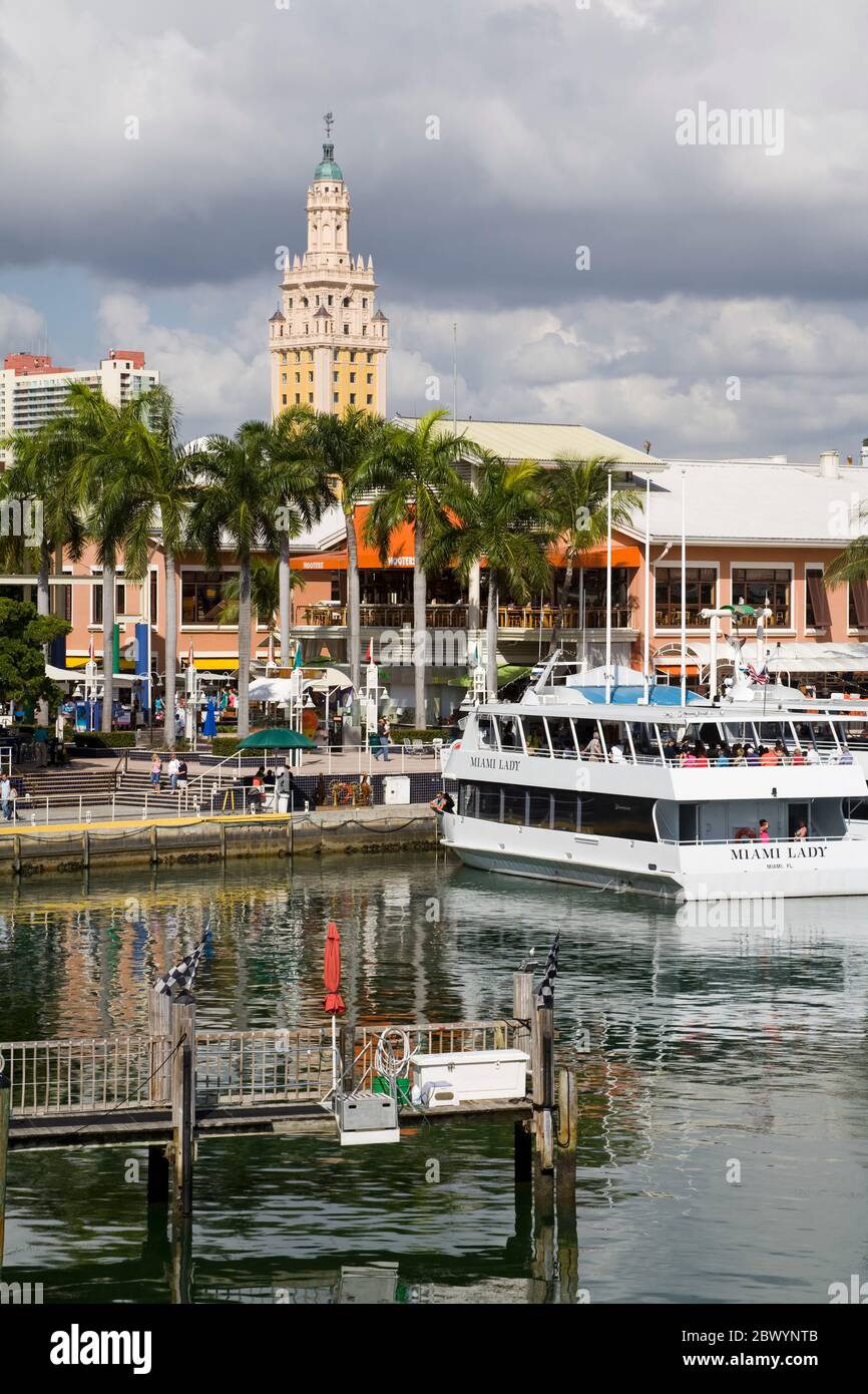 Bayside Marketplace & Marina, Miami, Florida, USA Stock Photo
