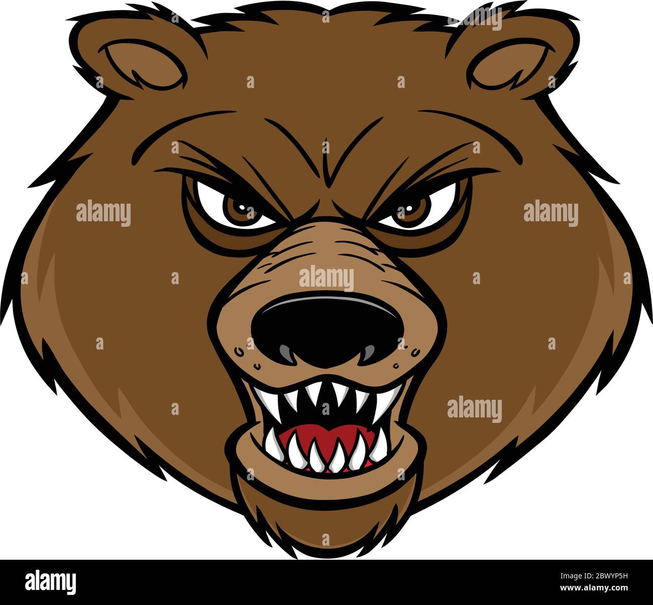 Bear Mascot- A Cartoon Illustration of a Bear Mascot. Stock Vector
