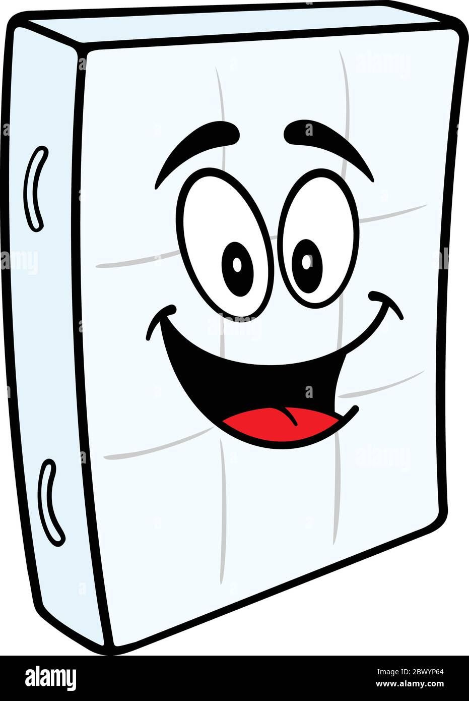 Bed Mattress Mascot A cartoon illustration of a Bed Mattress Mascot