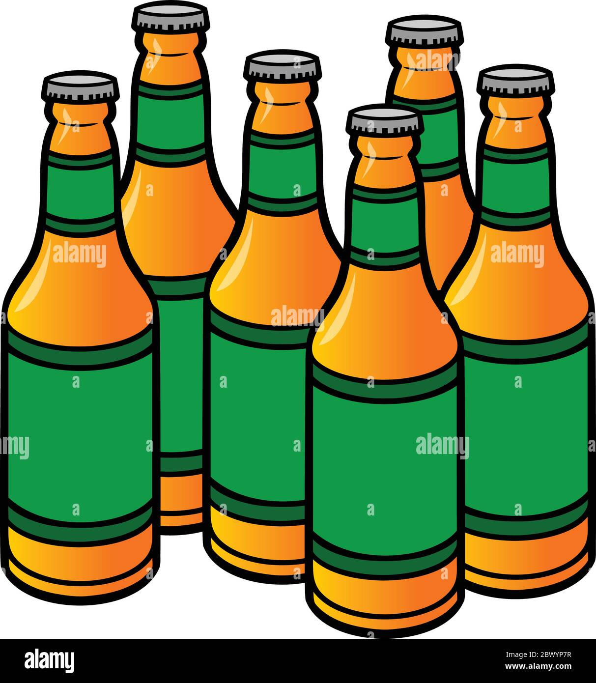 Beer Bottles - A cartoon illustration of Beer Bottles Stock Vector Image &  Art - Alamy