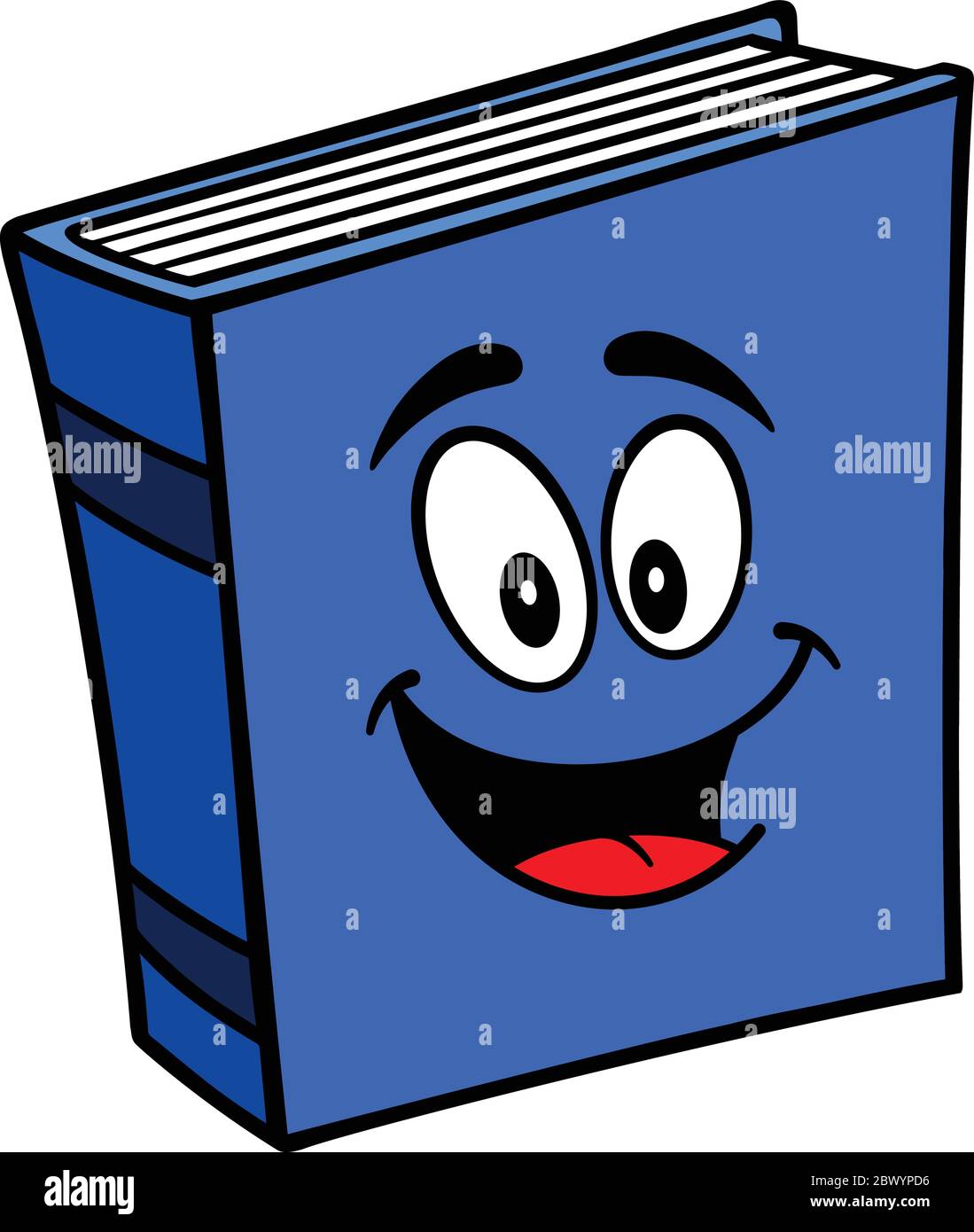 Blue Book Mascot- A Cartoon Illustration of a Blue Book Mascot Stock ...