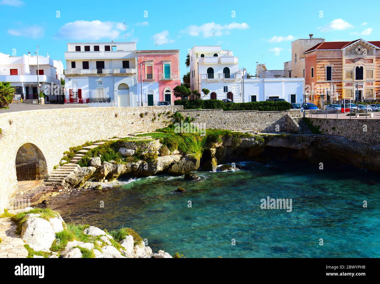 Crystalline water by the town of Santa Maria al Bagno Stock Photo - Alamy