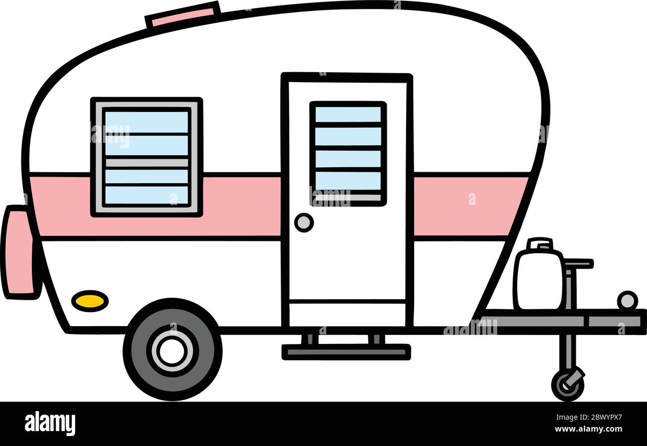 Camper- An Illustration of a Camper Stock Vector Image & Art - Alamy