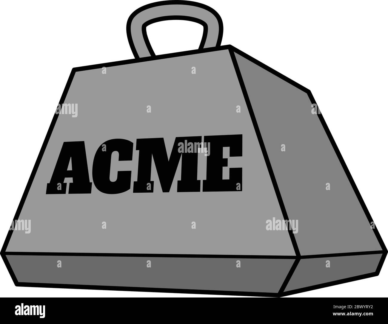 Cartoon Weight- An Illustration of a Cartoon Weight. Stock Vector