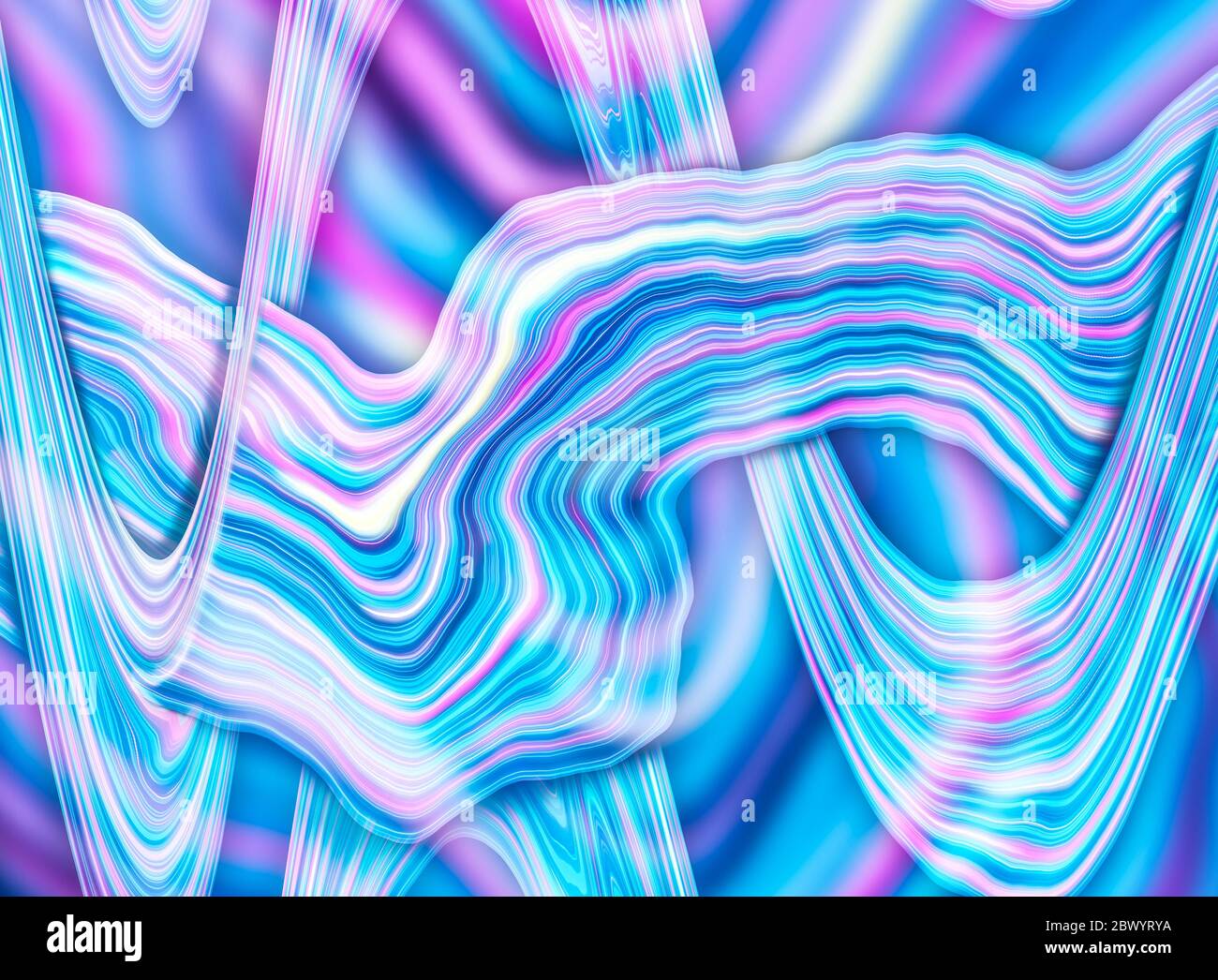 Fantasy color creative wallpaper, holographic metal foil texture background. Stock Photo