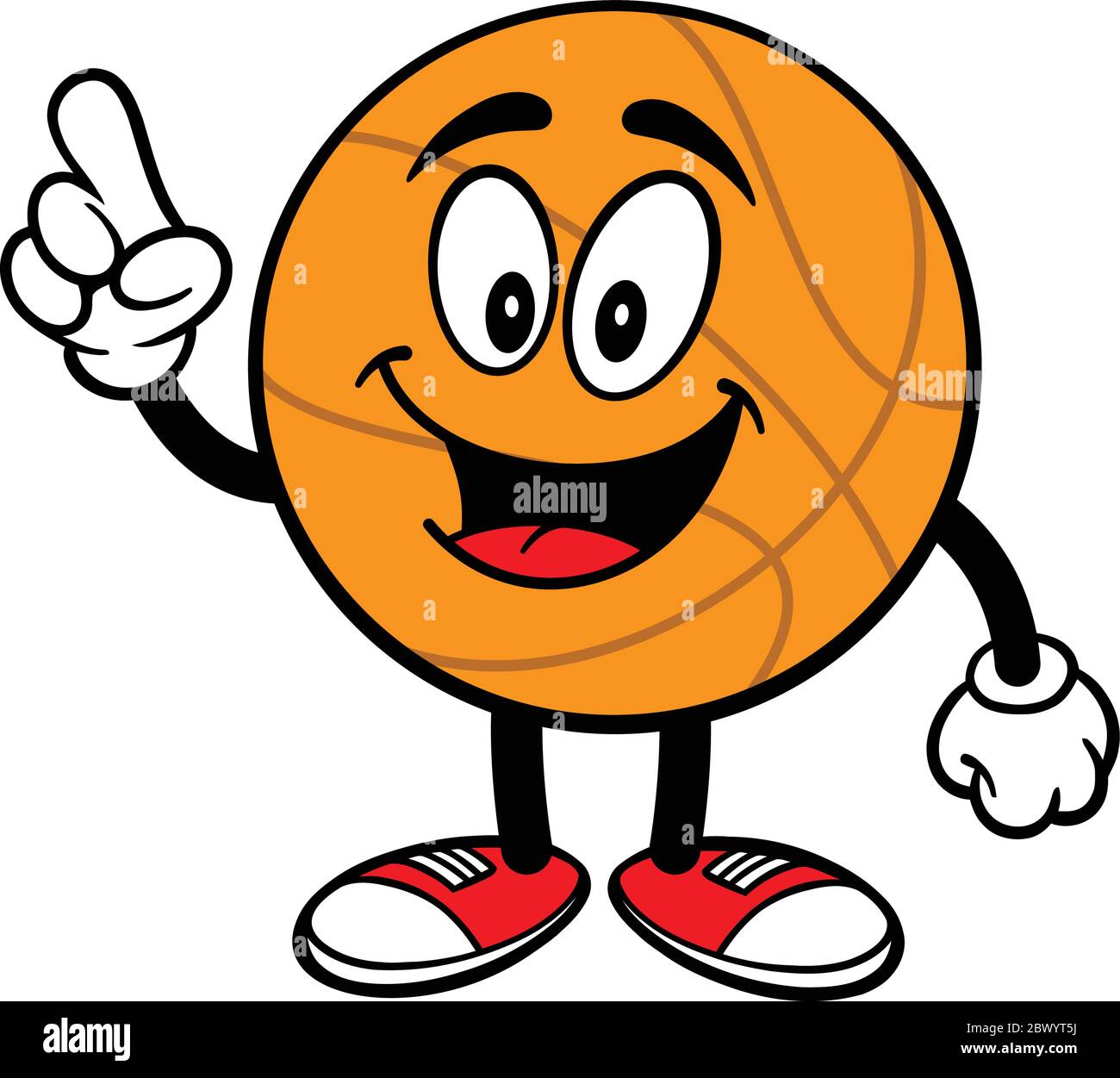 Cartoon Basketball Talking- A Cartoon Illustration of a Basketball ...