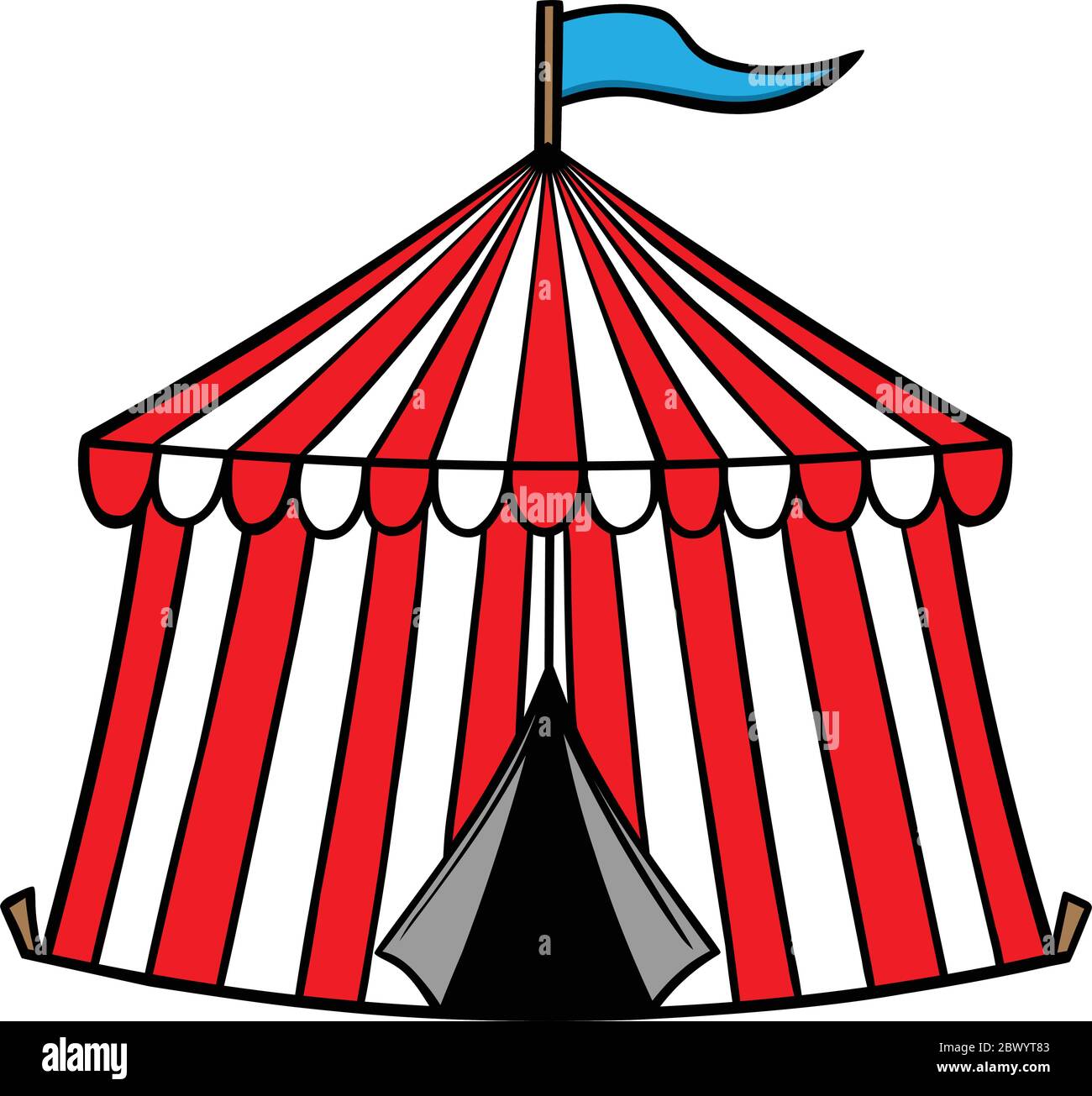 Circus Tent- An Illustration of a Circus Tent Stock Vector Image & Art ...
