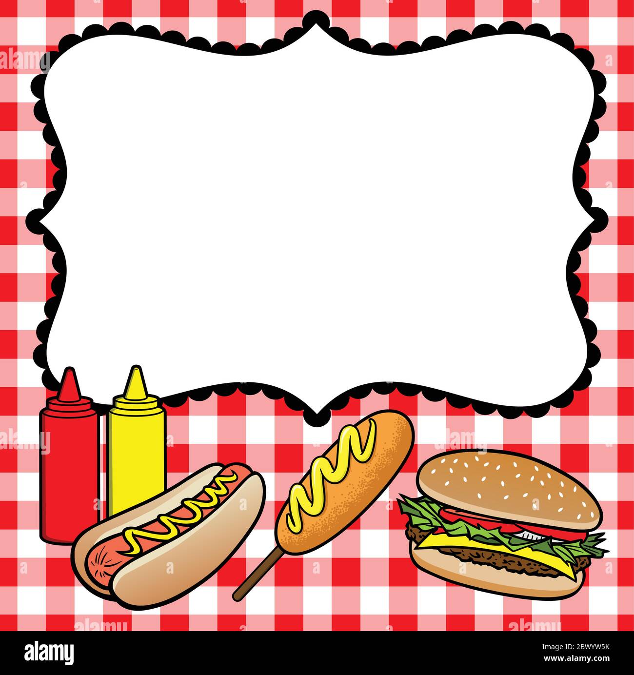 Concession Stand Menu A cartoon illustration of a Concession Stand