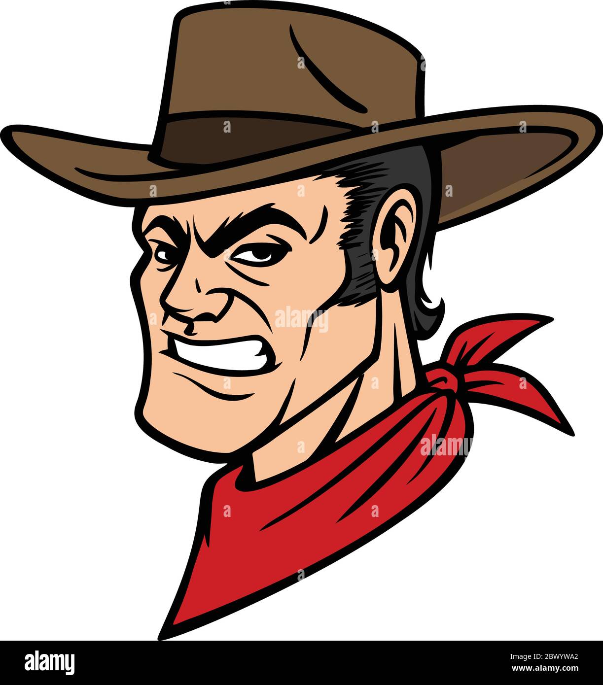 Cowboy Mascot- An Illustration of a Cowboy Mascot Stock Vector Image ...