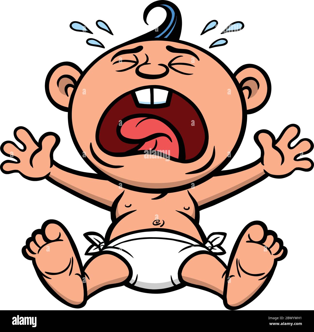 Cry Baby- A Cartoon Illustration of a Cry Baby Stock Vector Image & Art -  Alamy