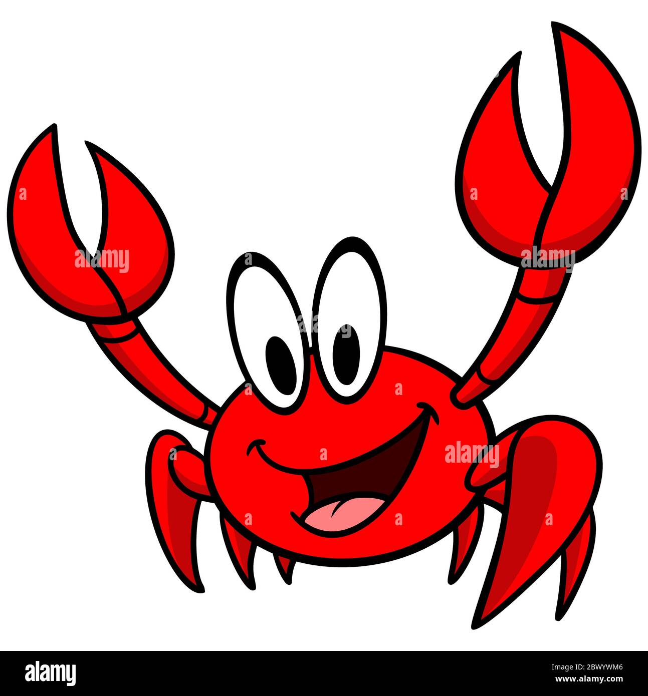 Cute Crab A Cartoon Illustration of a Cute Crab Stock Vector Image