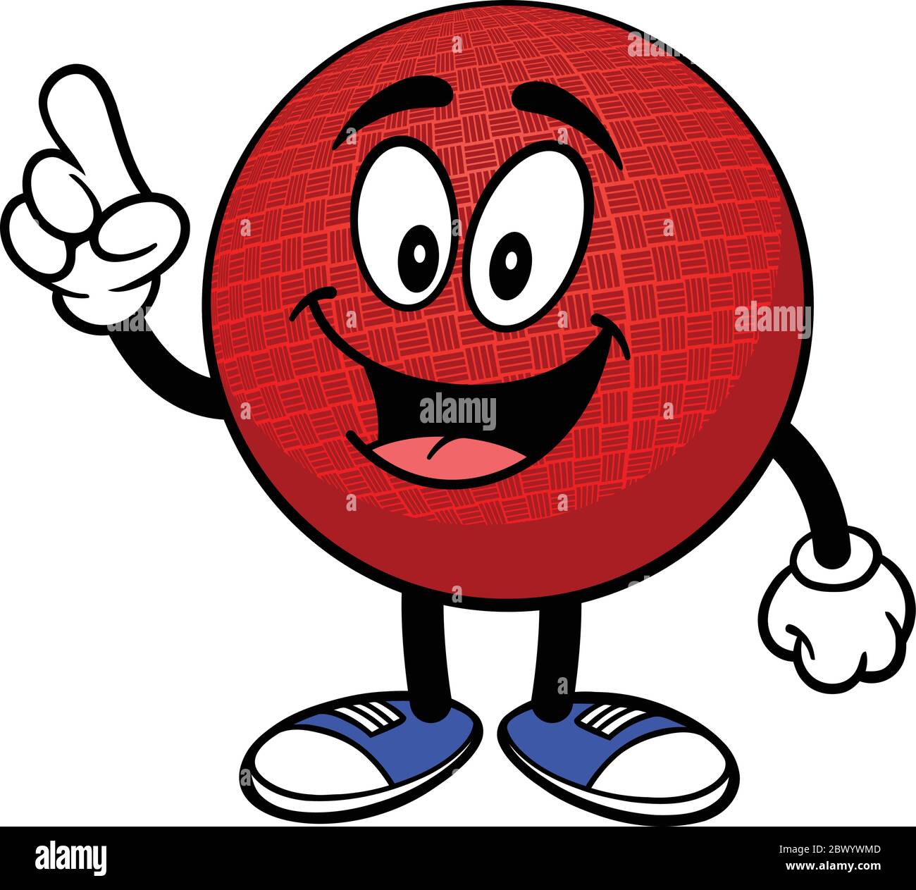 Dodgeball Mascot Talking A cartoon illustration of a Dodgeball Mascot