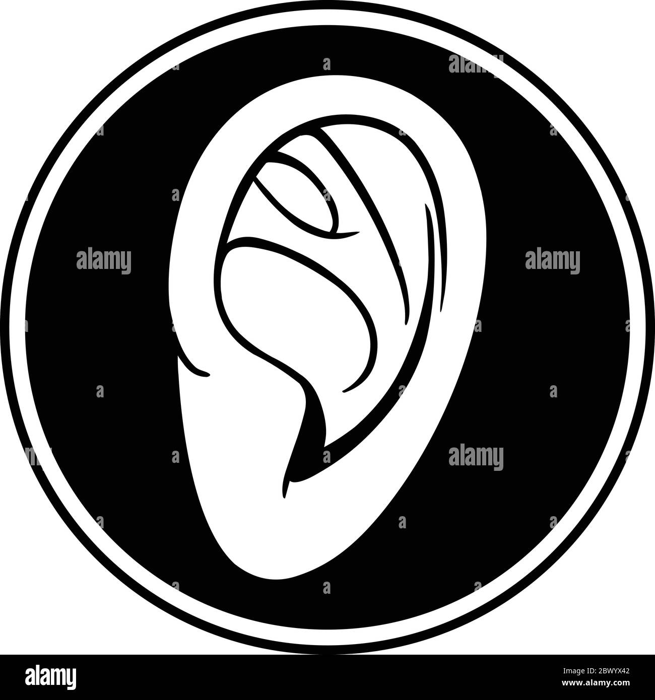 Ear Insignia- An Illustration of an Ear Insignia. Stock Vector