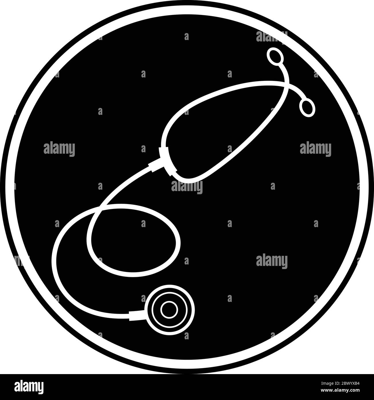 Doctors Stethoscope Symbol An Illustration of a Doctors Stethoscope