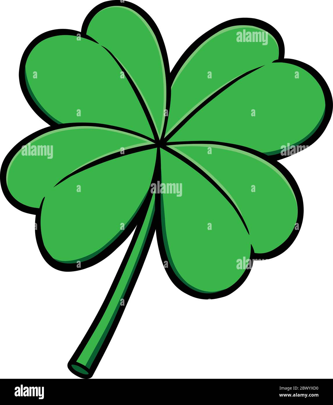 Four Leaf Clover- An Illustration of a Four Leaf Clover Stock Vector ...