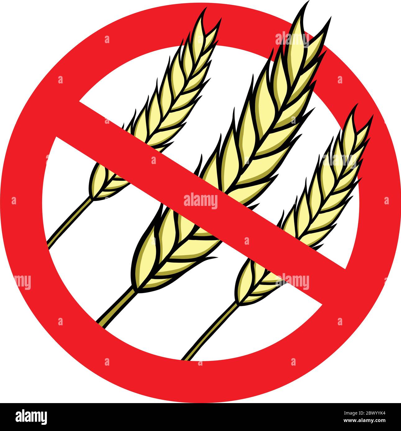 Gluten Free- An Illustration of a Gluten Free Symbol. Stock Vector