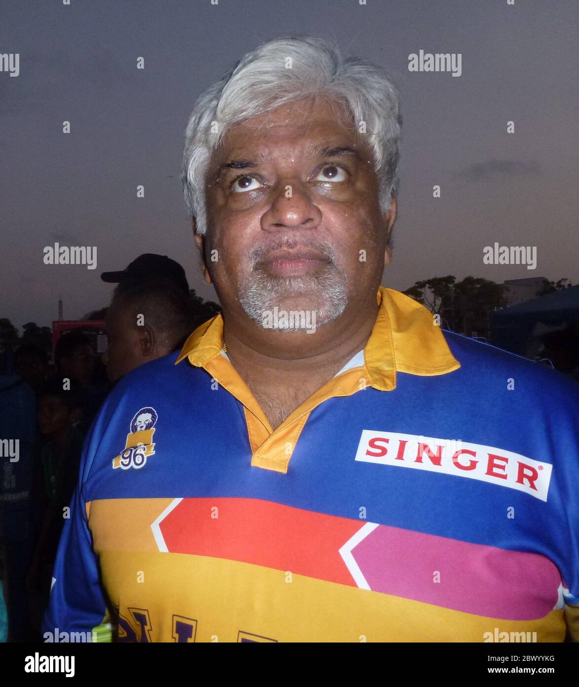 Former Sri Lanka Cricket Captain and 1996 world cup winner, Arjuna Ranatunga. One of the best captains of his era. Now a Member of Parliament in Sri Lanka. Stock Photo