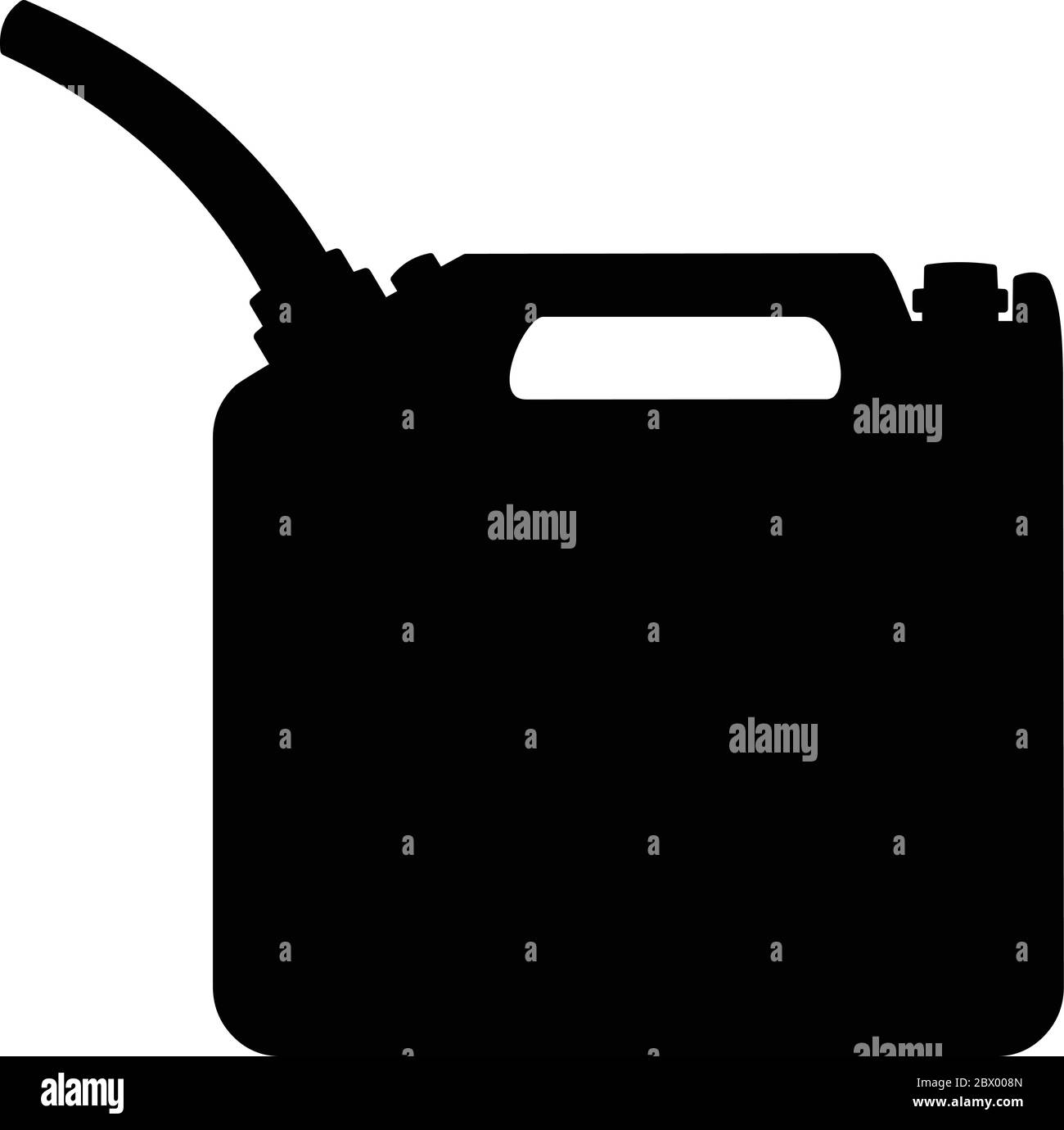Gasoline Can Silhouette- An Illustration of a Gasoline Can Silhouette. Stock Vector