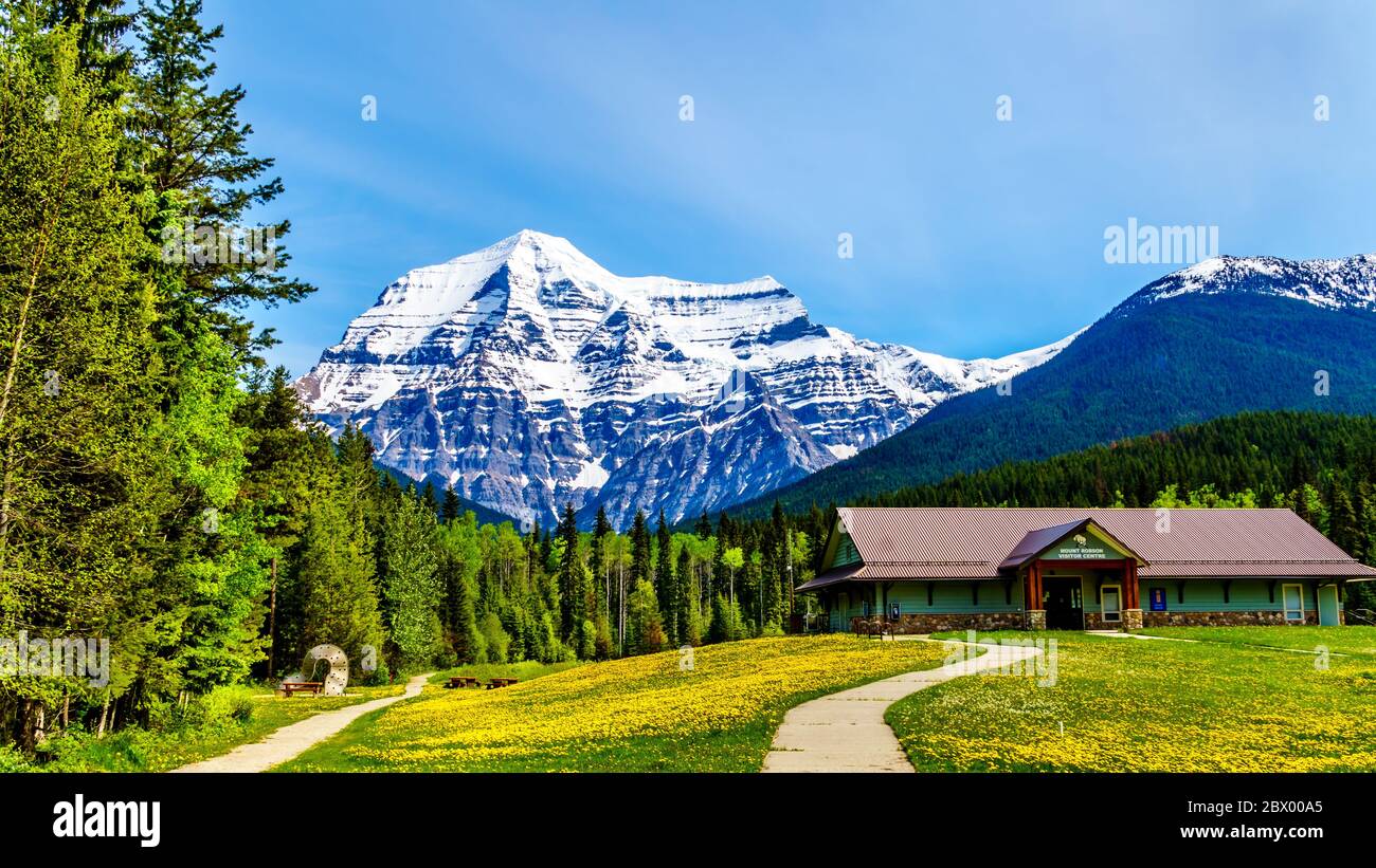 The Snow Capped Peak Of Mount Robson The Highest Peak In The Canadian The Snow Capped Peak Of Mount Robson The Highest Peak In The Canadian