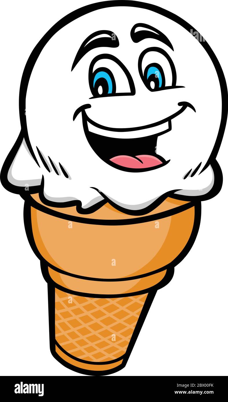 Ice Cream Cone Mascot A cartoon illustration of an Ice Cream Cone